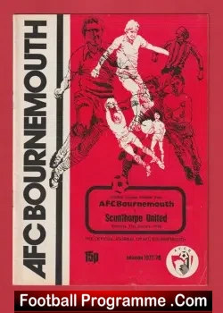 Bournemouth v Scunthorpe United 1978 - football programme