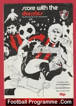 Bournemouth v Wolves 1974 - Multi Testimonial Match - football programme