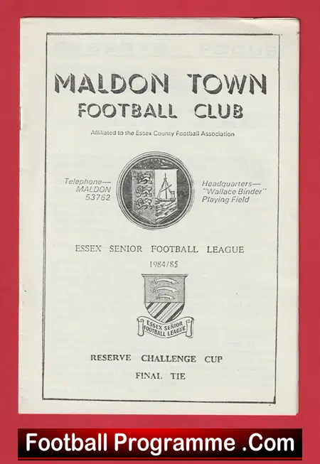 Bowers v Wivenhoe Town 1985 – Essex Cup Final Maldon Town