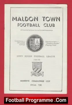 Bowers v Wivenhoe Town 1985 – Essex Cup Final Maldon Town
