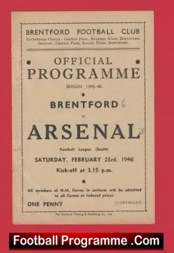 Brentford v Arsenal 1946 – 1940s