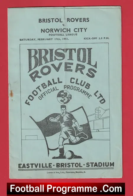 Bristol Rovers v Norwich City 1951 – 1950s