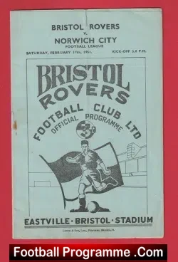 Bristol Rovers v Norwich City 1951 – 1950s