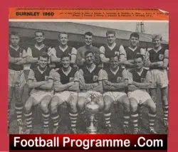 Burnley Football Club 1950s - Multi Autographed SIGNED - football programme