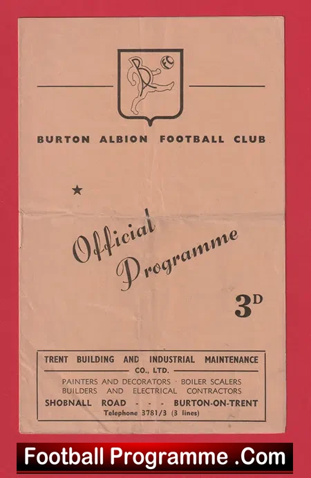 Burton Albion v Nuneaton Borough 1962