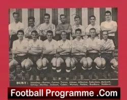 Bury Football Club 1950s - Multi Autographed SIGNED - football programme
