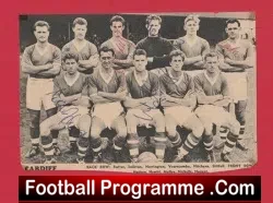 Cardiff City Football Club 1950s - Multi Autographed SIGNED - football programme