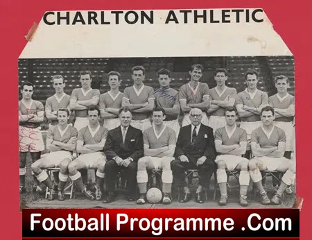 Charlton Athletic Football Club 1950s - Multi Autographed SIGNED