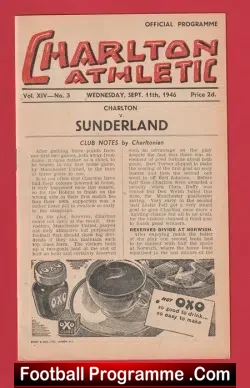 Charlton Athletic v Sunderland 1946 – 1940’s