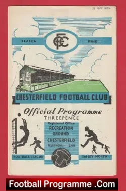 Chesterfield v Tranmere Rovers 1956