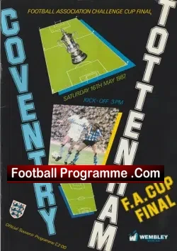 Coventry City v Tottenham 1987 – FA Cup Final Wembley