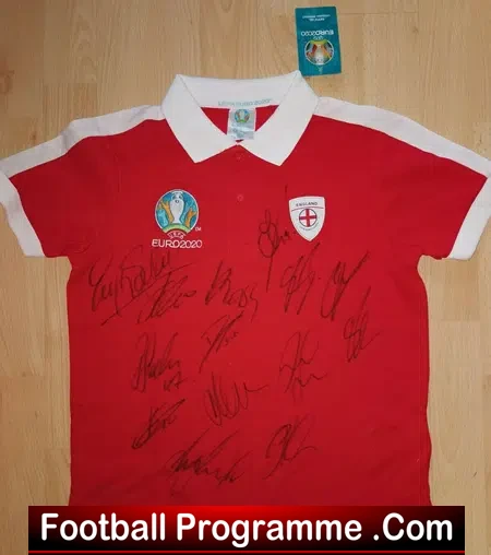 England Football Team Signed Shirt – Multi Autographed Euro 2020