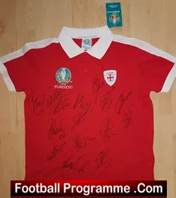 England Football Team Signed Shirt - Multi Autographed Euro 2020 - football memorabilia