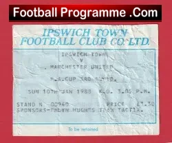 Ipswich Town v Manchester United 1988 – Football Ticket