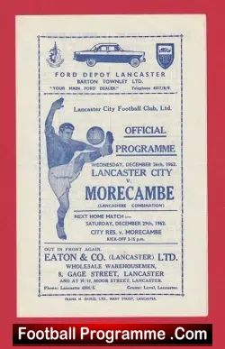 Lancaster City v Morecambe 1962