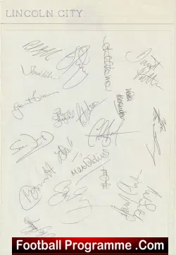 Lincoln City Football Club 1991 - 1992 Multi Autographed SIGNED - football programme