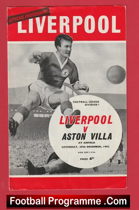 Liverpool v Aston Villa 1962 – Postponed