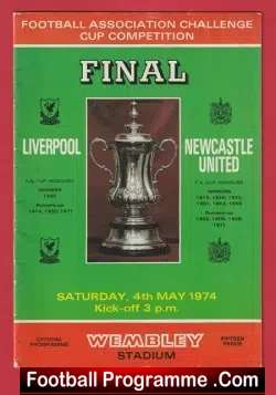 Liverpool v Newcastle United 1974 – FA Cup Final Wembley