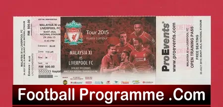 Malaysia v Liverpool 2015 – Football Ticket Kuala Lumpur