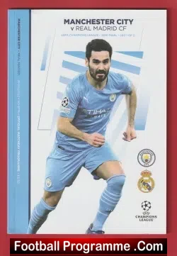 Manchester City v Real Madrid 2022 - European Cup Semi Final - football programme