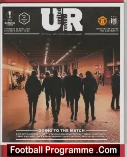 Manchester United v Anderlecht 2017 - Europa League - football programme