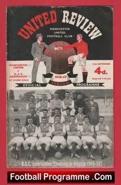 Manchester United v Anderlecht RSC 1956 – 1st European Match