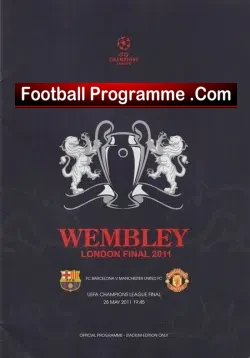 Manchester United v Barcelona 2011 - Champions League Final Stad - football programme