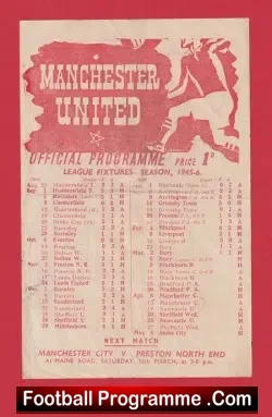 Manchester United v Blackburn Rovers 1946 – Man Utd 1940s