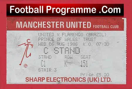 Manchester United v Flamengo 1986 – Football Ticket Brazil Team