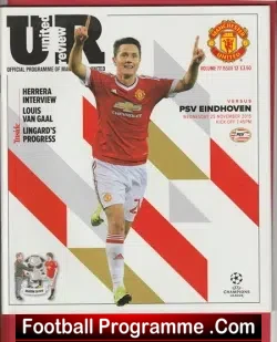 Manchester United v PSV Eindhoven 2015 - Champions League - football programme