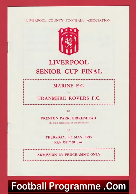 Marine v Tranmere Rovers 1995 – Liverpool Senior Cup Final