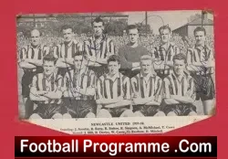 Newcastle United Football Club Multi Autographed SIGNED 1950s
