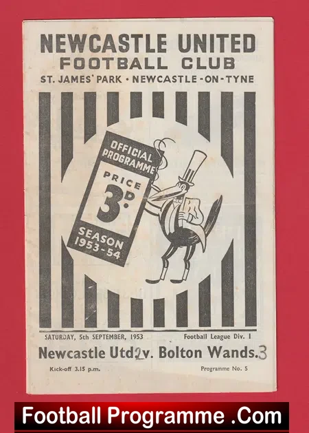 Newcastle United v Bolton Wanderers 1953