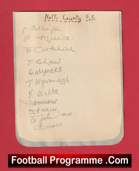 Notts County Football Club Multi Autographed Team 1936 37 SIGNED