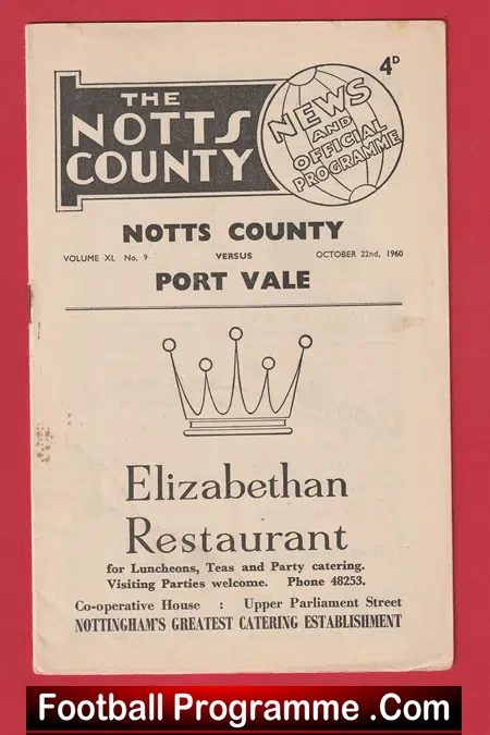 Notts County v Port Vale 1960