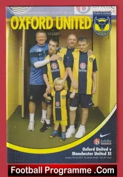 Oxford United v Manchester United 2010 - Pre Season Frindly - football programme