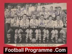 Sheffield Wednesday Football Club Multi Autographed SIGNED 1950s - football programme