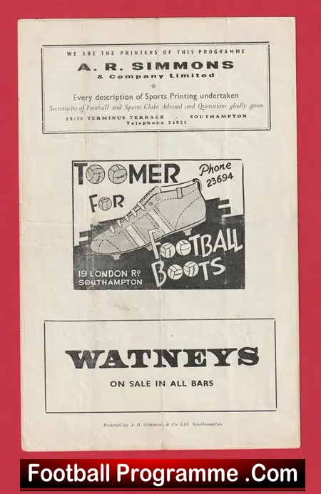 Southampton v Millwall 1965 - Multi Autographed SIGNED
