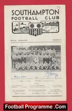 Southampton v Millwall 1965 - Multi Autographed SIGNED - football programme