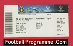 Steaua Bucharest v Manchester City 2016 – Football Ticket FCFB