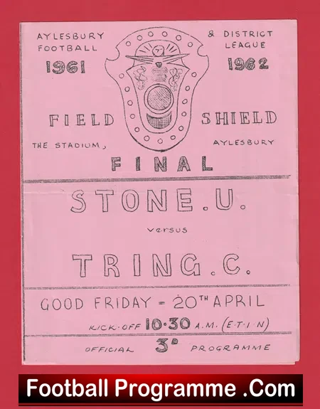 Stone United v Tring Corinthians 1962 – Aylesbury Cup Final