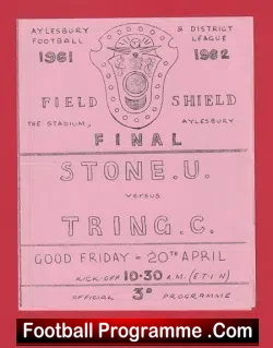 Stone United v Tring Corinthians 1962 – Aylesbury Cup Final