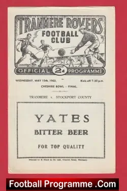 Tranmere Rovers v Stockport County 1963 – Cheshire Cup Final