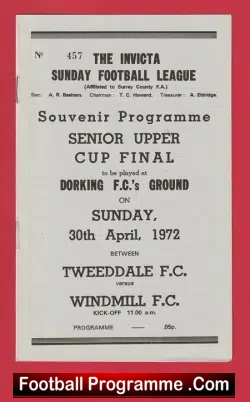 Tweeddale v Windmill 1972 – Senior Cup Final at Dorking