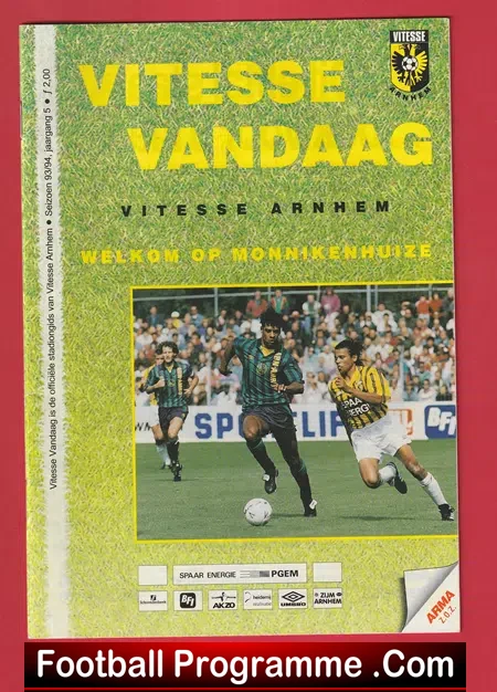 Vitesse Arnhem v Norwich City 1993 – Holland Dutch