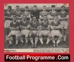 Walsall Football Club Multi Autographed SIGNED 1962 - 1963 - football programme