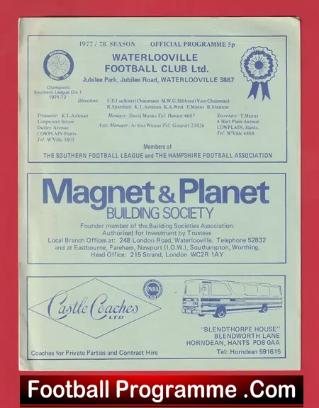 Waterlooville v Taunton 1977 – Southern League