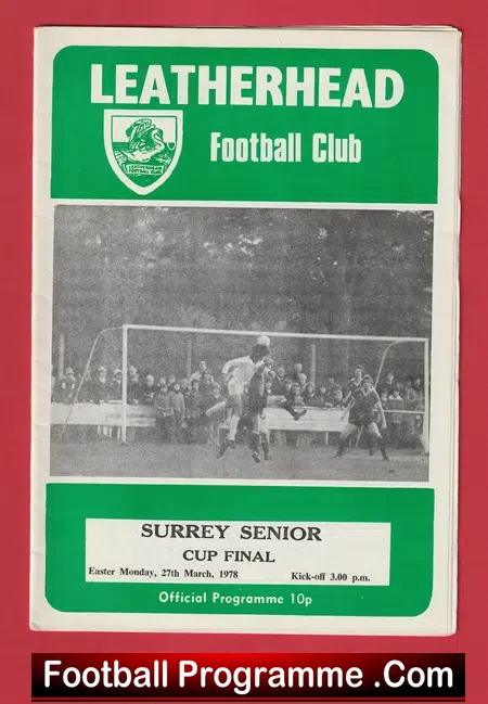 Woking v Tooting Micham 1978 Surrey Senior Cup Final Leatherhead