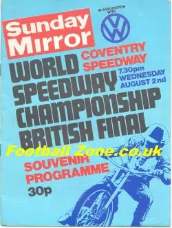 World Speedway Championship British Final 1978
