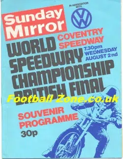World Speedway Championship British Final 1978